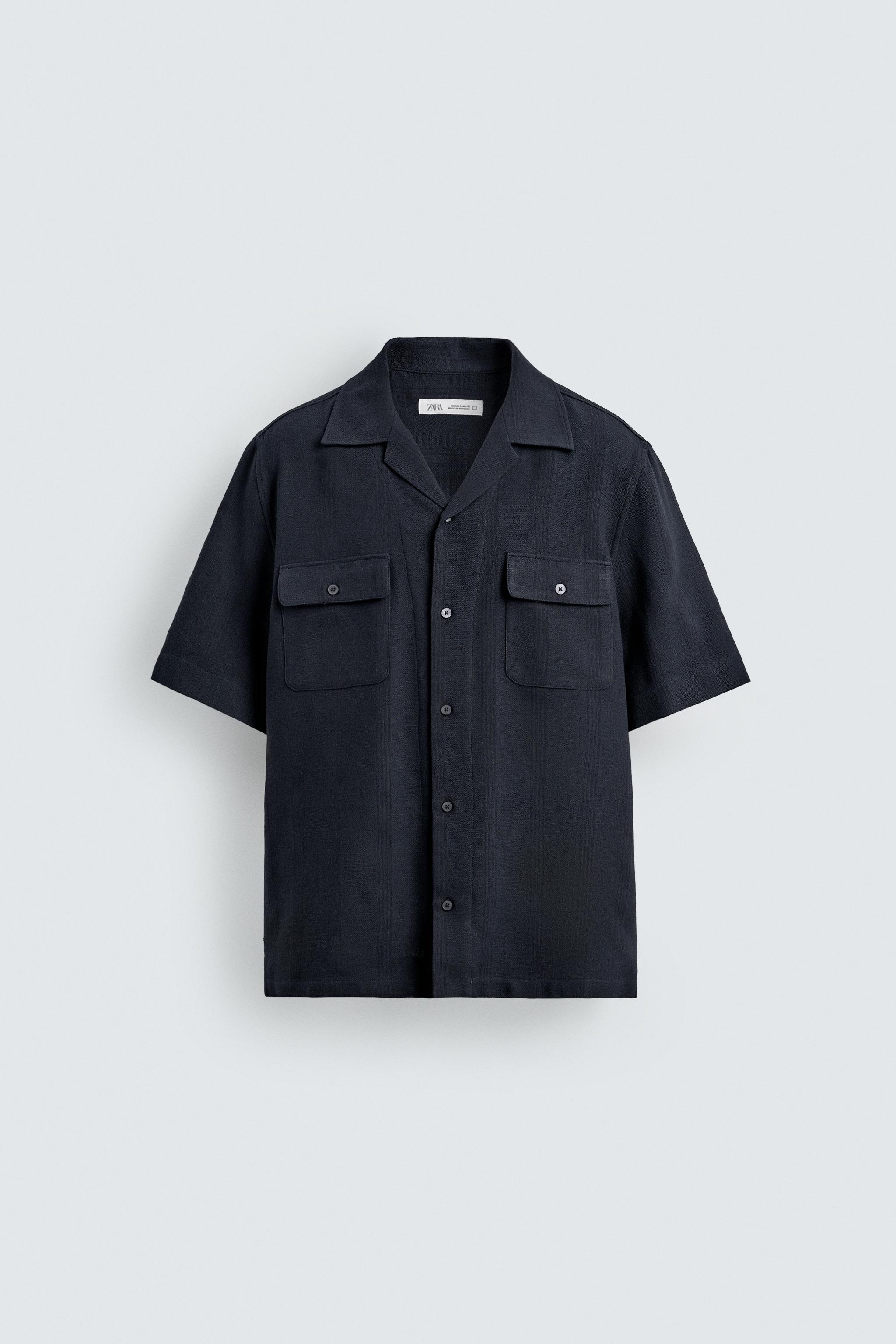 STRIPED JACQUARD POCKET SHIRT